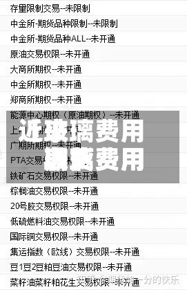 近来
【玻璃费用
期货费用
玻璃费用
期货费用
表】