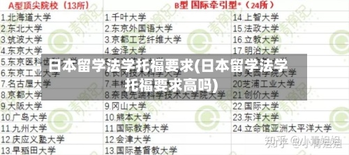 日本留学法学托福要求(日本留学法学托福要求高吗)