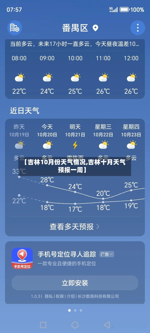 【吉林10月份天气情况,吉林十月天气预报一周】