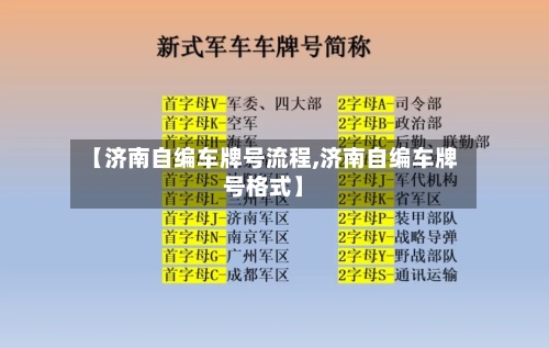 【济南自编车牌号流程,济南自编车牌号格式】-第2张图片