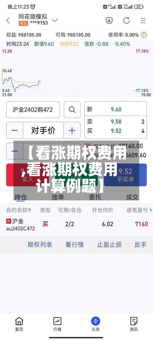 【看涨期权费用
,看涨期权费用
计算例题】