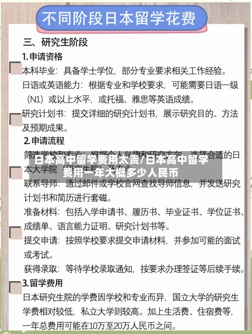 日本高中留学费用太贵/日本高中留学费用一年大概多少人民币-第2张图片