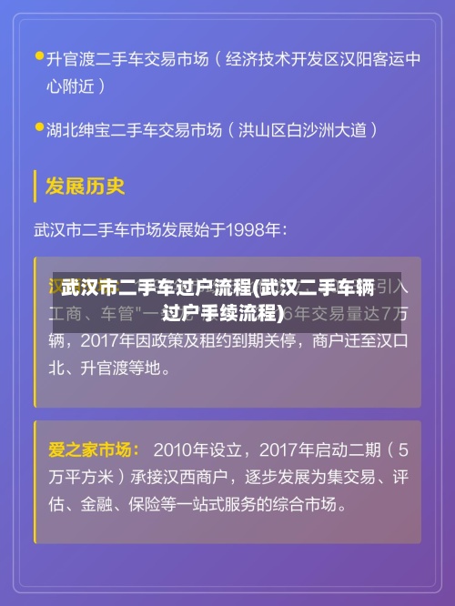 武汉市二手车过户流程(武汉二手车辆过户手续流程)