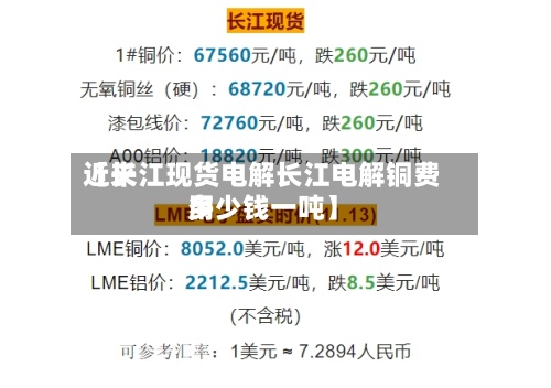 近来【长江现货电解长江电解铜费用多少钱一吨】-第3张图片