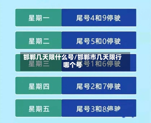 邯郸几天限什么号/邯郸市几天限行哪个号-第3张图片