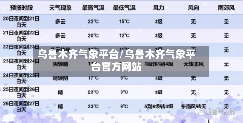 乌鲁木齐气象平台/乌鲁木齐气象平台官方网站-第2张图片