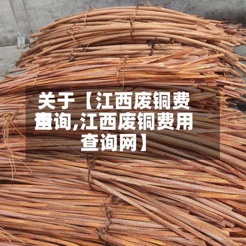 关于【江西废铜费用
查询,江西废铜费用
查询网】-第2张图片