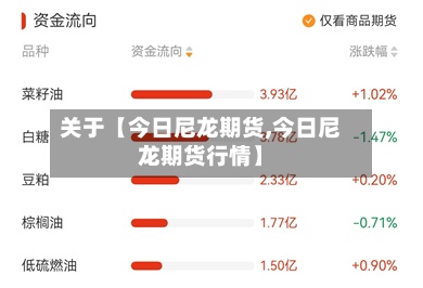 关于【今日尼龙期货,今日尼龙期货行情】