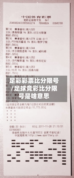足彩彩票比分限号/足球竞彩比分限号是啥意思-第2张图片