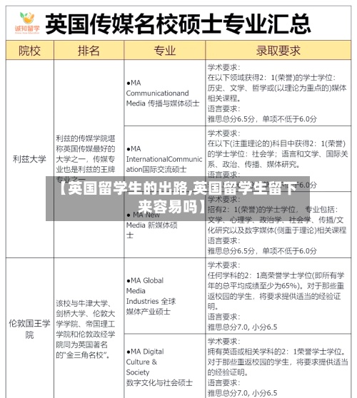 【英国留学生的出路,英国留学生留下来容易吗】-第3张图片