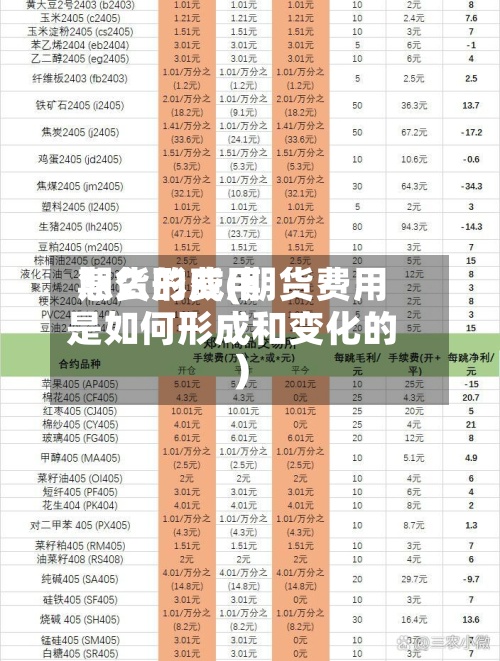 期货的费用
怎么形成(期货费用
是如何形成和变化的)