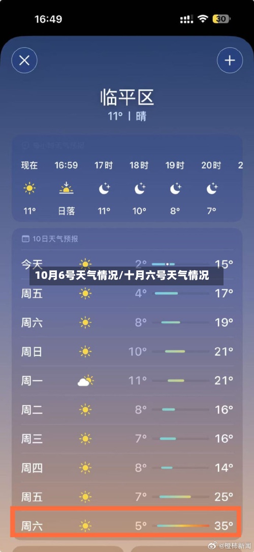 10月6号天气情况/十月六号天气情况