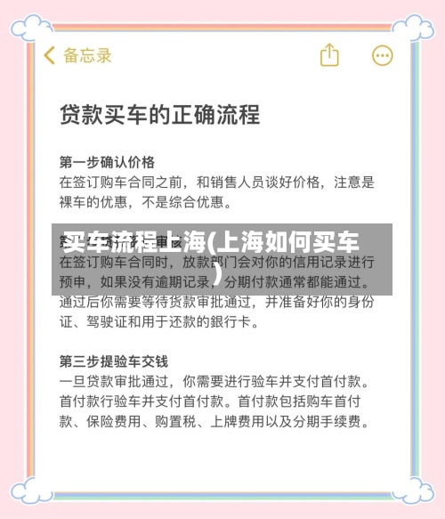 买车流程上海(上海如何买车)
