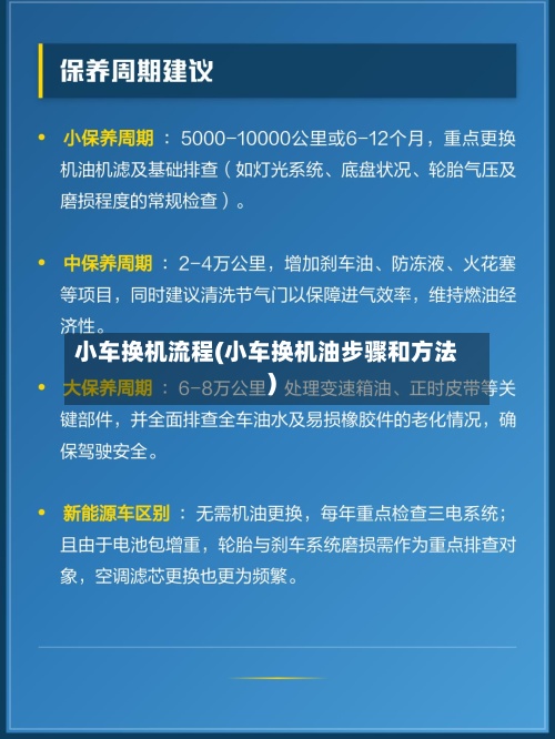 小车换机流程(小车换机油步骤和方法)-第2张图片
