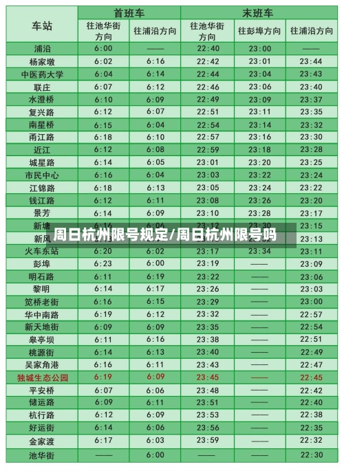 周日杭州限号规定/周日杭州限号吗-第3张图片