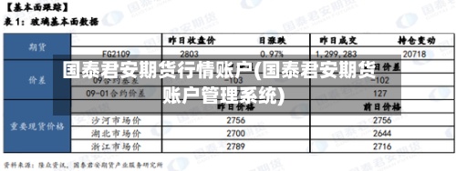 国泰君安期货行情账户(国泰君安期货账户管理系统)