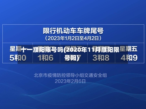 十一濮阳限号吗(2020年11月濮阳限号吗)-第3张图片