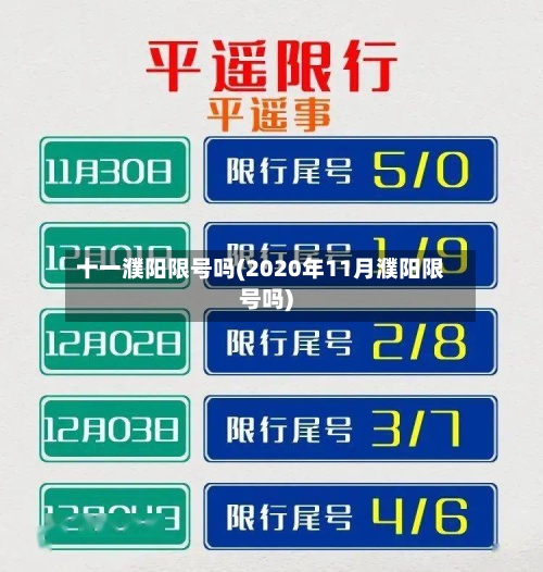 十一濮阳限号吗(2020年11月濮阳限号吗)-第2张图片