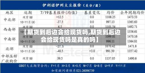 【期货到后边会给现货吗,期货到后边会给现货吗是真的吗】