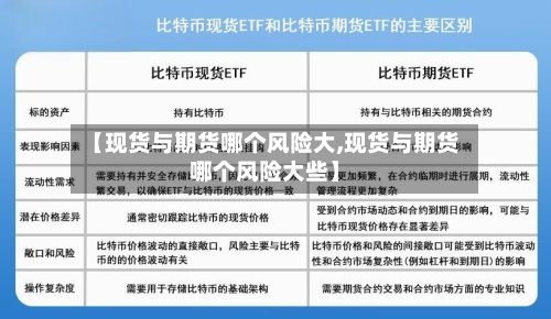 【现货与期货哪个风险大,现货与期货哪个风险大些】