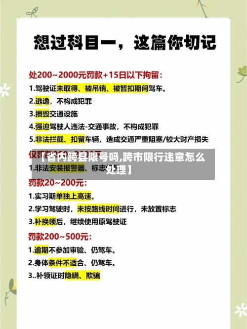 【省内跨县限号吗,跨市限行违章怎么处理】-第2张图片
