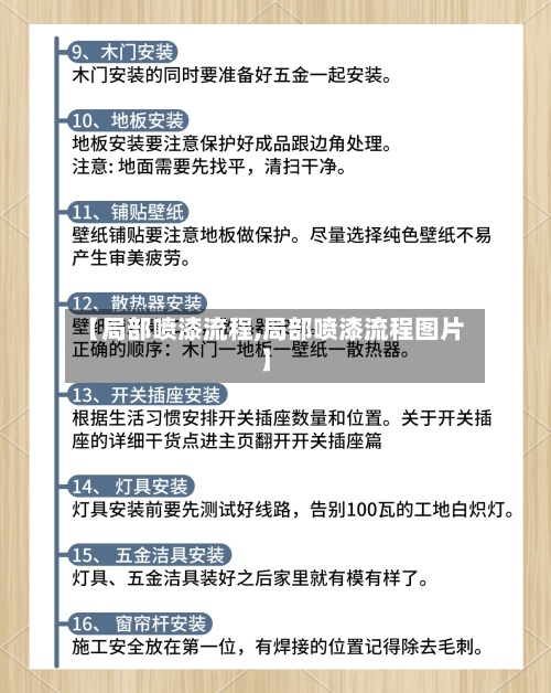 【局部喷漆流程,局部喷漆流程图片】