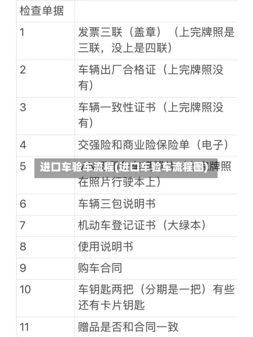 进口车验车流程(进口车验车流程图)-第2张图片
