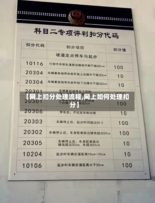 【网上扣分处理流程,网上如何处理扣分】