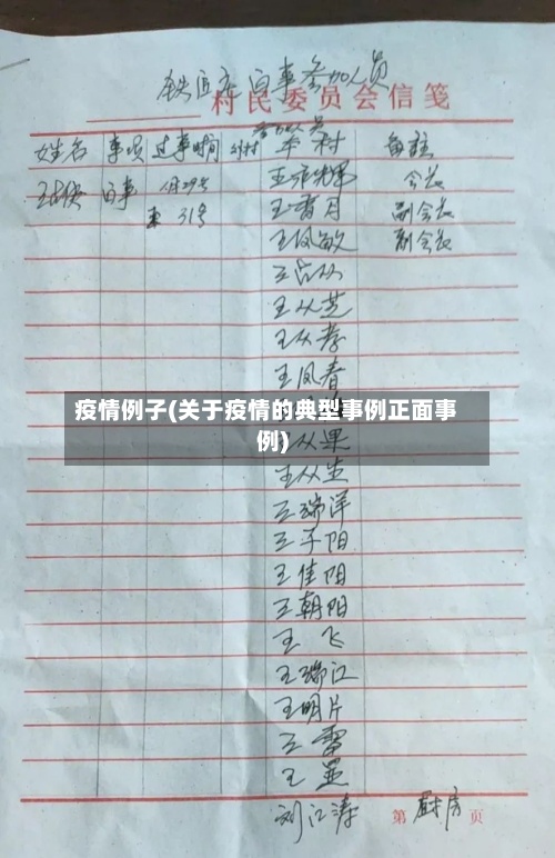 疫情例子(关于疫情的典型事例正面事例)-第2张图片