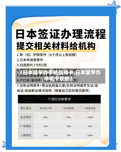【日本留学办手机信用卡,日本留学办手机卡攻略】-第2张图片