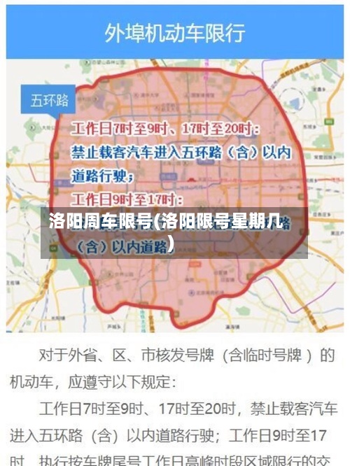 洛阳周车限号(洛阳限号星期几)