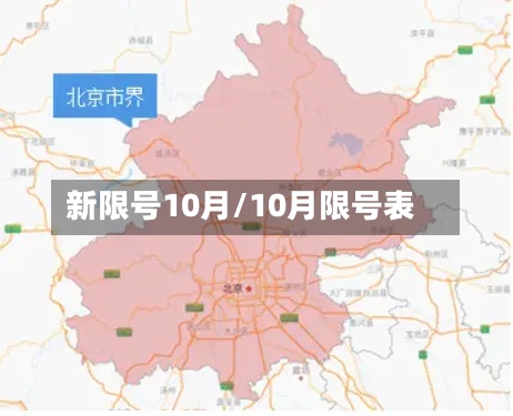 新限号10月/10月限号表-第3张图片
