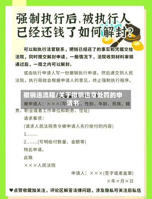 撤销违流程/关于撤销违章处罚的申请书-第3张图片