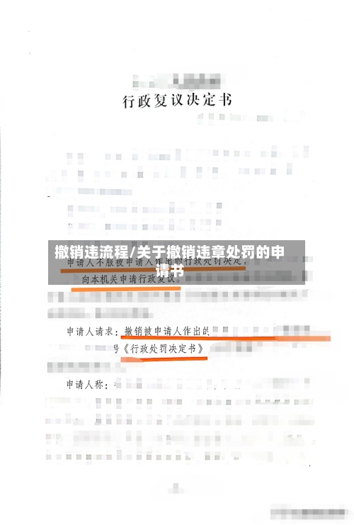 撤销违流程/关于撤销违章处罚的申请书