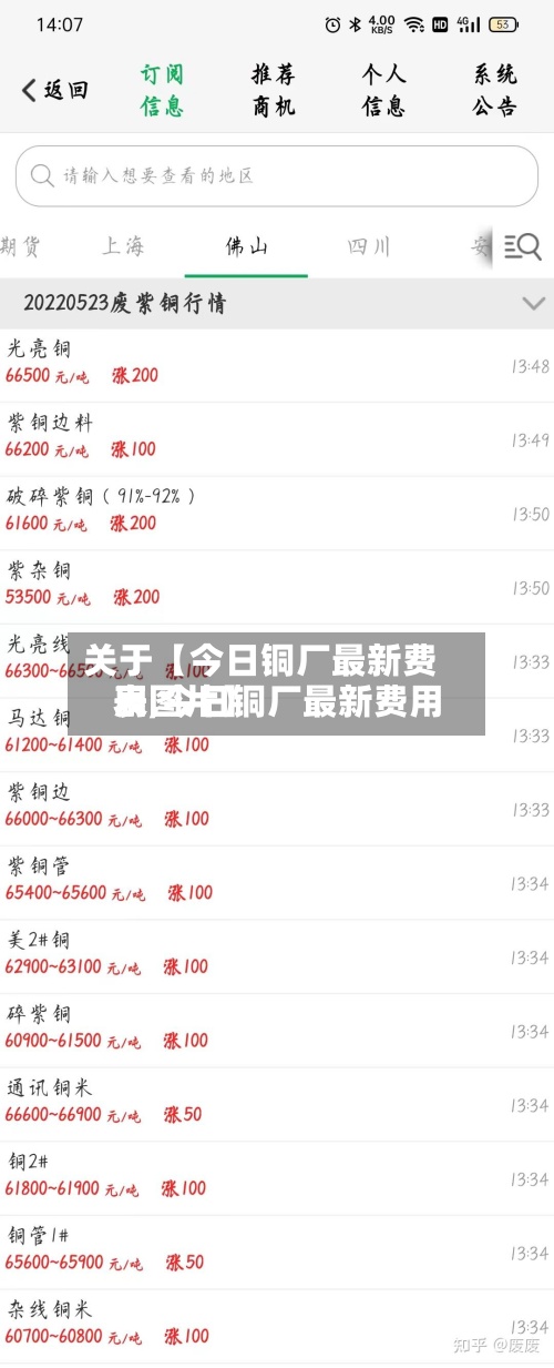 关于【今日铜厂最新费用表,今日铜厂最新费用表图片】-第2张图片
