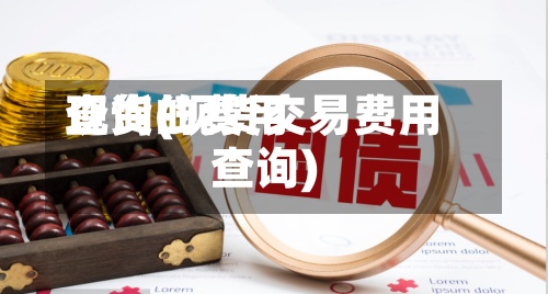 现货的费用查询(现货交易费用查询)