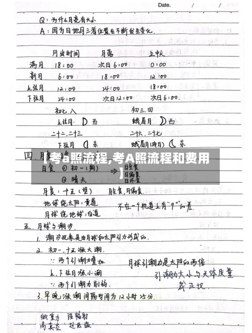 【考a照流程,考A照流程和费用】
