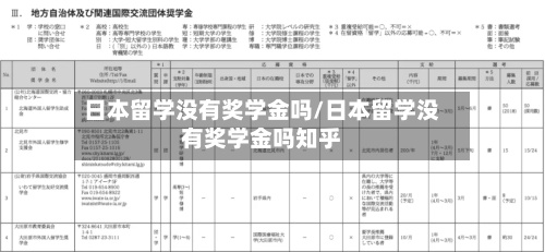 日本留学没有奖学金吗/日本留学没有奖学金吗知乎