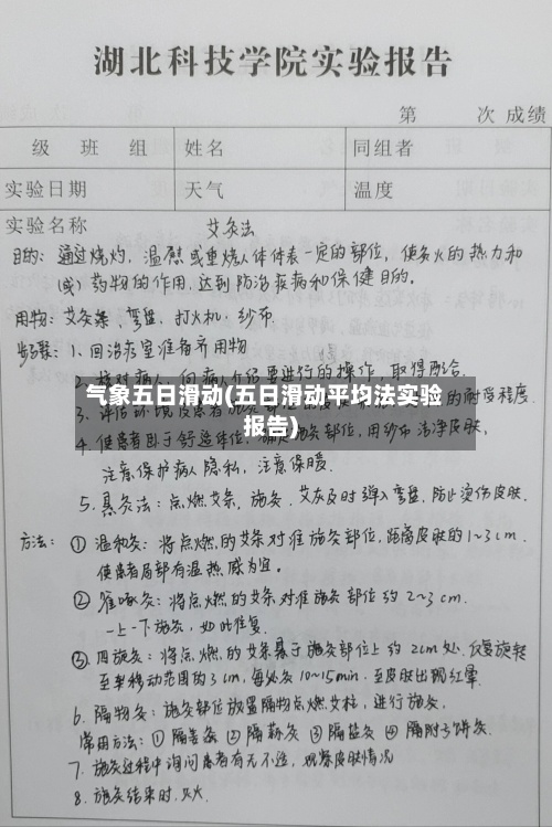 气象五日滑动(五日滑动平均法实验报告)-第2张图片