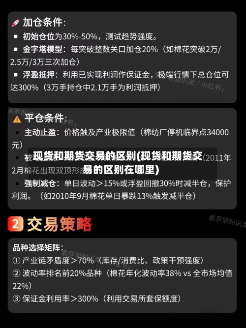 现货和期货交易的区别(现货和期货交易的区别在哪里)