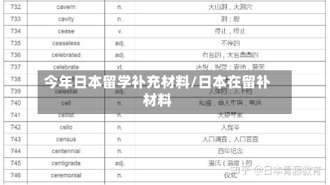 今年日本留学补充材料/日本在留补材料-第2张图片
