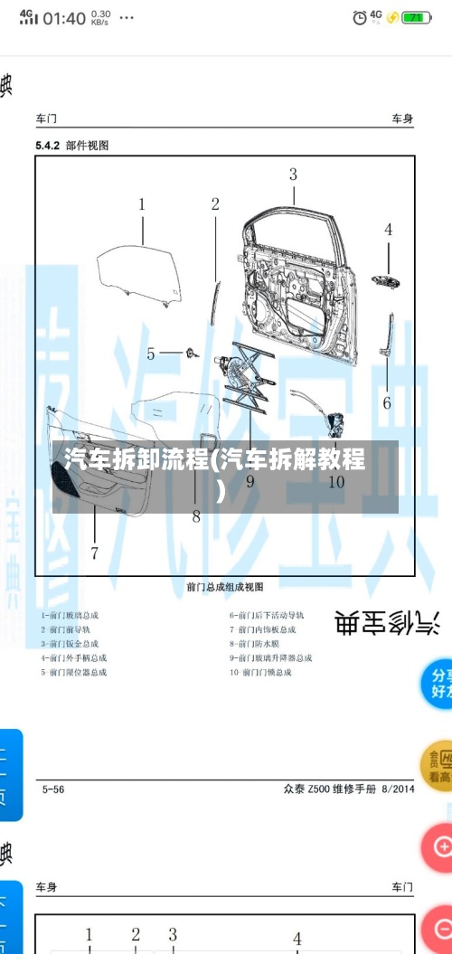 汽车拆卸流程(汽车拆解教程)