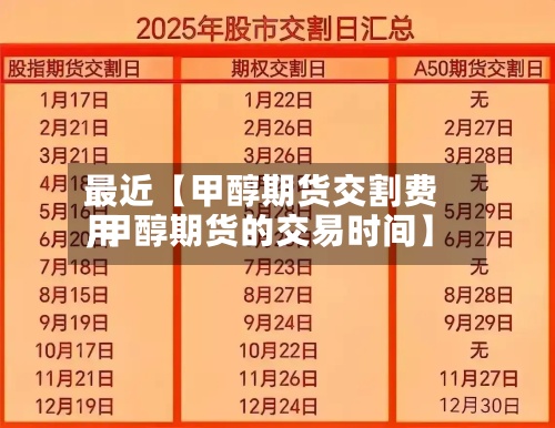 最近【甲醇期货交割费用
,甲醇期货的交易时间】