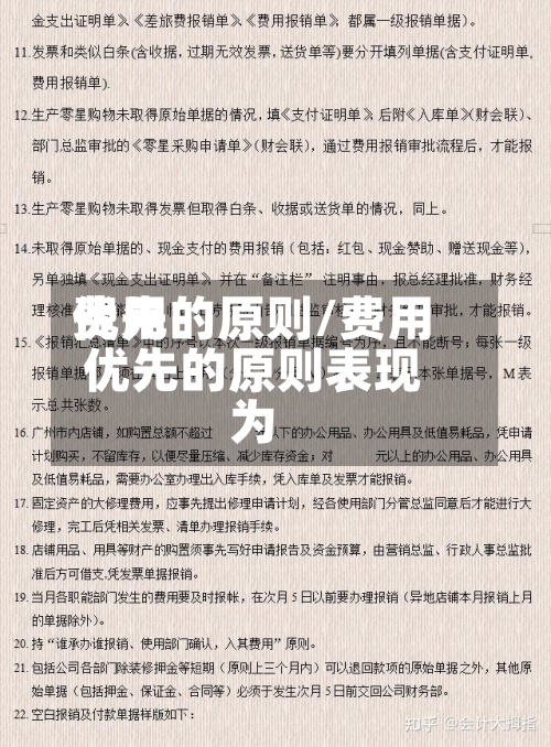 费用优先的原则/费用优先的原则表现为