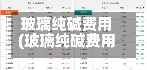 玻璃纯碱费用(玻璃纯碱费用比)