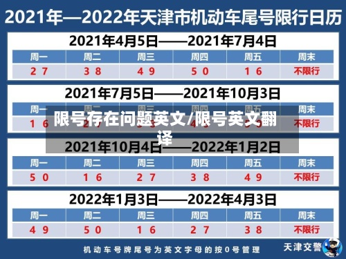 限号存在问题英文/限号英文翻译-第3张图片