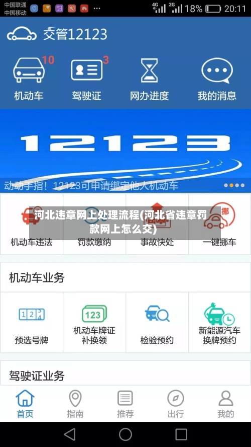 河北违章网上处理流程(河北省违章罚款网上怎么交)-第3张图片