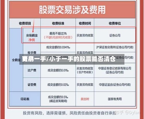 费用
可小一手/小于一手的股票能否清仓
