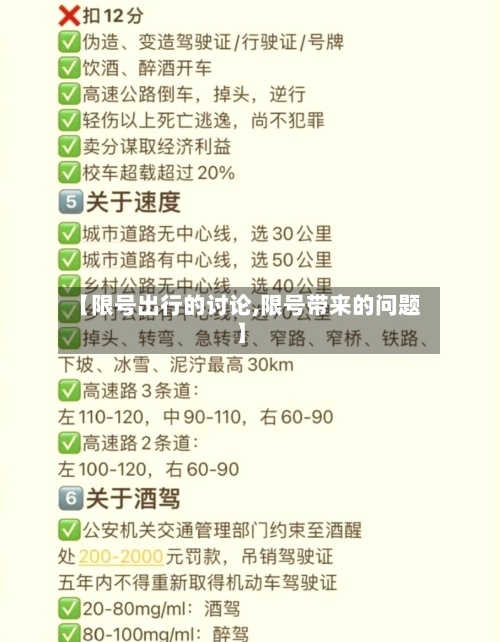 【限号出行的讨论,限号带来的问题】