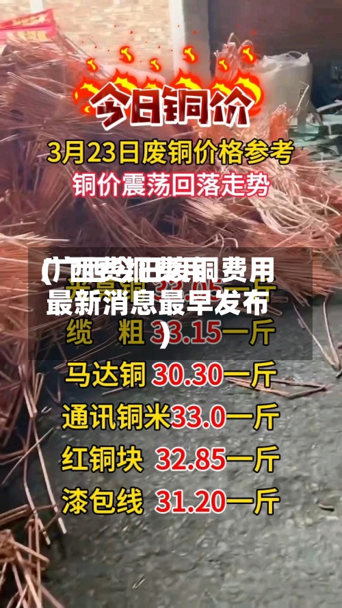 广西费铜费用(广西今日废铜费用最新消息最早发布)